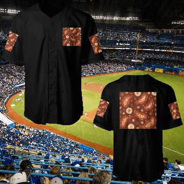 Discover Paisley Flowers Texture Pattern, Seamless Print Baseball Jerseys