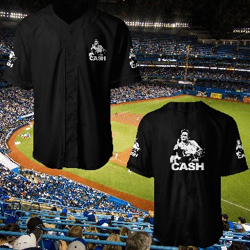 Discover Johnny Cash Finger Guitar Pose Baseball Jerseys Baseball Jerseys