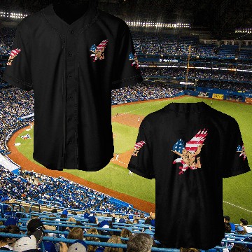 Discover Patriotic Skydiver US American Flag Freedom Skydiving Eagle Baseball Jerseys