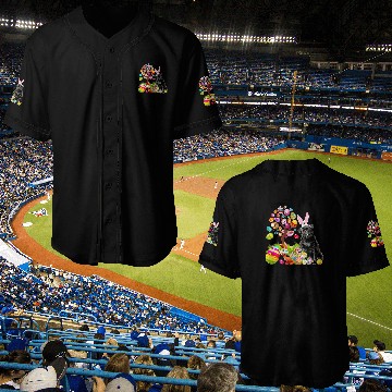Discover Pug Lover BLACK Pug Easter Egg Tree Dogs Bunny Easters Day Pugs Dog Zip Baseball Jerseys