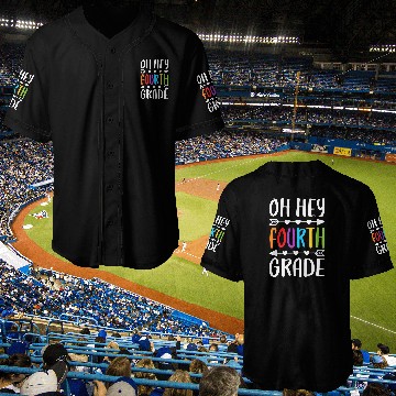 Discover Oh Hey Fourth Grade 4th Grade Teacher Studen Baseball Jerseys