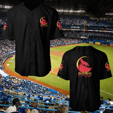 Discover Coyote Mammal Blood Moon Eclipse Howling Baseball Jerseys