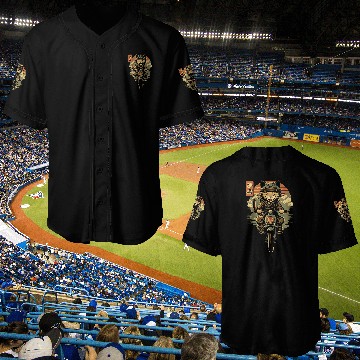 Discover Japanese Samurai Cat on Motorcycle Kawaii Ninja Cat Baseball Tees Baseball Jerseys