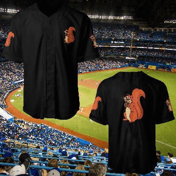 Discover Squirrel Pet Eating Nuts Funny Rodent Forest Animal Lovers Baseball Tees Baseball Jerseys
