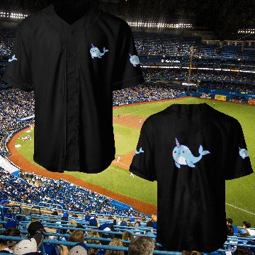 Discover Cute Sea Unicorns Rainbow Narwhal Baseball Jerseys