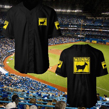 Discover Goats Lover Warning Sign Goat Baseball Tees Baseball Jerseys