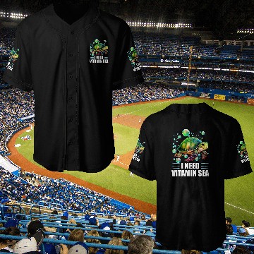Discover Turtle Pet I Need Vitamin Sea Turtle Baseball Jerseys
