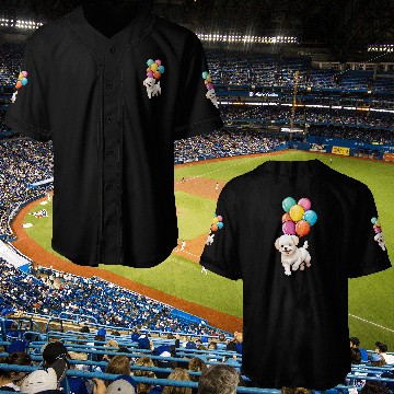 Discover Flying Balloons Maltese Baseball Jerseys