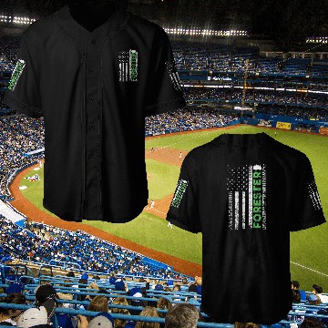 Discover Forest Forestry Worker American Flag Forester Baseball Jerseys