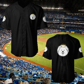 Discover Dog Samoyed with Crown Baseball Jerseys