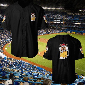 Discover Funny drunk Beer Chihuahua Christmas Dog Baseball Jerseys