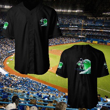 Discover Wave Surfer Astronaut Zip Baseball Jerseys