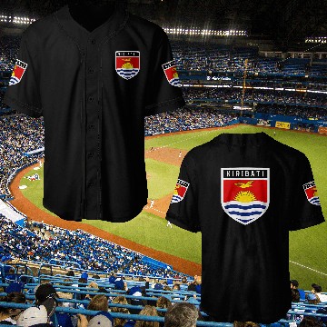 Discover IKiribati Flag Shield Classic Pocket Badge Style Baseball Jerseys