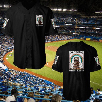 Discover My Weekend Is Fully Booked Book Rainbow Reading Book Lover Baseball Jerseys