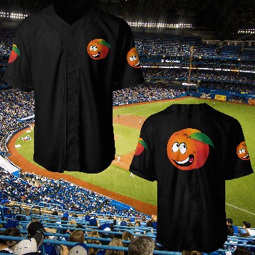 Discover Cartoon apricot fruit smiling Baseball Jerseys