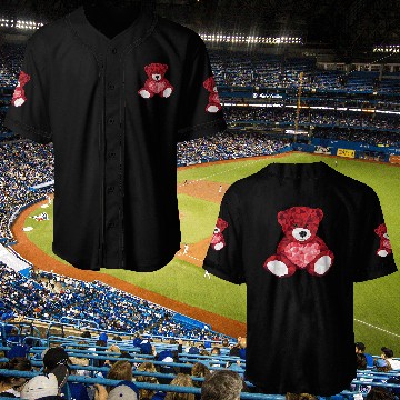 Discover Red Velvet Valentine's Day Bear Baseball Jerseys