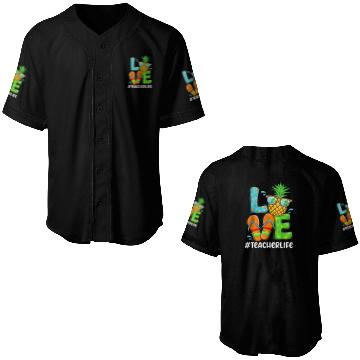 Discover Summer Love Teacher life Love Pineapple Baseball Jerseys