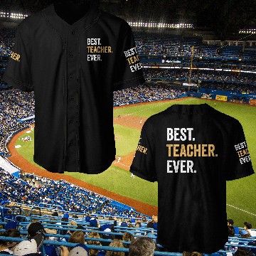 Discover Best Teacher Ever Gift for Teacher Family Party Baseball Jerseys