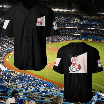 Discover Red Kitsune Fox Baseball Jerseys