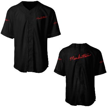 Discover Manhattan handwritten red New York City Baseball Jerseys