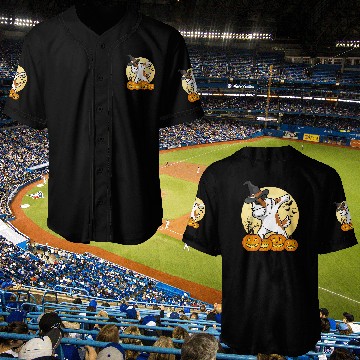 Discover Dabbing Saint Bernard Halloween Baseball Jerseys