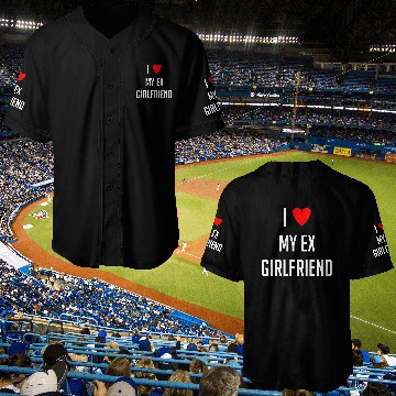 Discover I LOVE MY EX GIRLFRIEND HEART TRENDY Baseball Jerseys