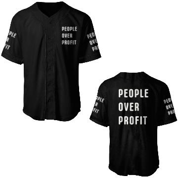 Discover People Over Profit Anti Capitalism Protest Baseball Jerseys