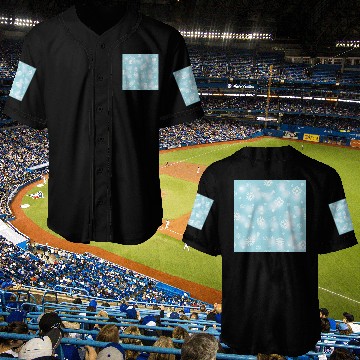 Discover Abstract Blue Snowflakes Pattern Baseball Jerseys