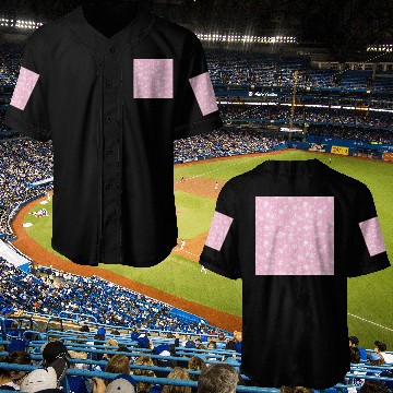 Discover Pink Snowflakes Pattern Baseball Jerseys