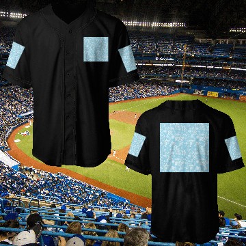 Discover Pretty Blue Snowflakes Pattern Baseball Jerseys