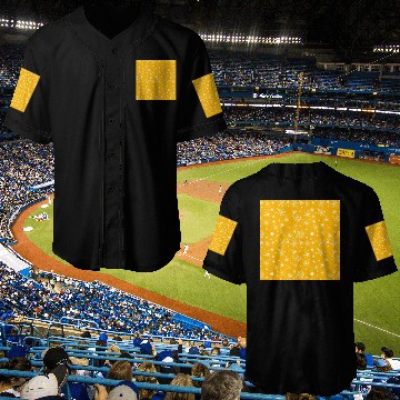 Discover Snowflakes Pattern Yellow White Baseball Jerseys