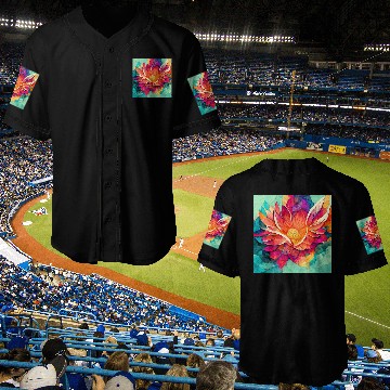 Discover Colorful mandala flower version 7 Baseball Jerseys