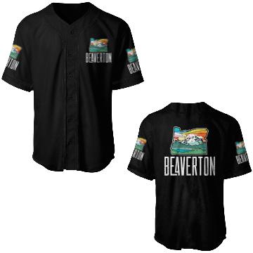 Discover Beaverton Vintage Oregon Nature Outdoors Retro Gra Baseball Jerseys
