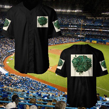 Discover Green and Gold Glam Roses Pattern Baseball Jerseys