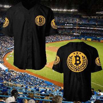 Discover emblem bitcoin laurel wreath Baseball Jerseys