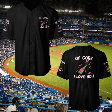 Discover Valentine's Day Of Cork I Love You Wine Champagne Baseball Jerseys