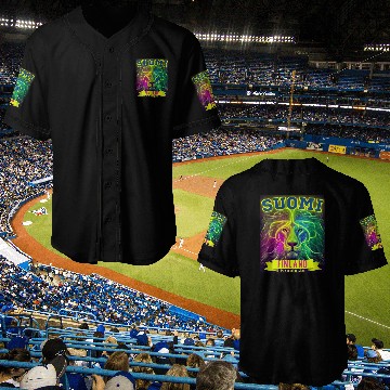Discover Neon Suomi Finland Lion powered by Sisu Baseball Jerseys