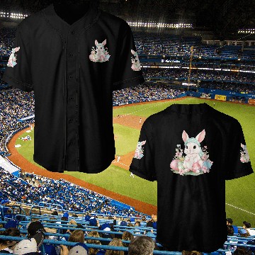 Discover Cute Sweet Easter Bunny Rabbit Easter Eggs Baseball Jerseys