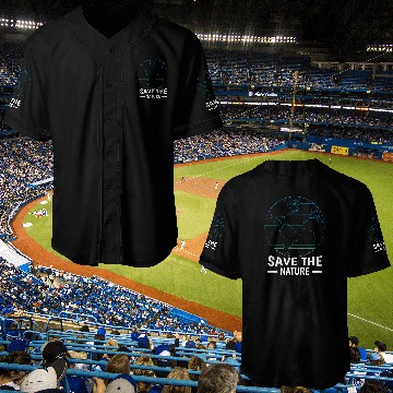 Discover Minimalist Save Nature Oceans Day Earth Day Baseball Jerseys