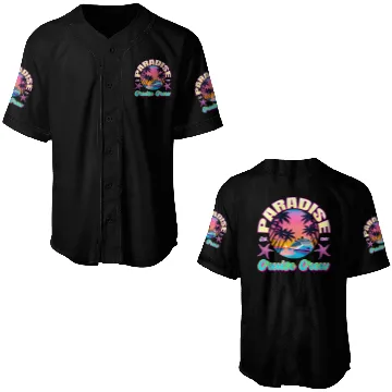 Discover Paradise Cruise Crew-80's Miami Cruise Ship Design Baseball Jerseys