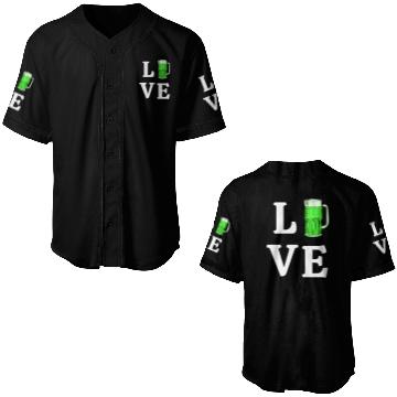 Discover Love Green Beer Baseball Jerseys