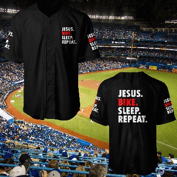 Discover Jesus Bike Sleep Repeat - Novelty Hobby Baseball Jerseys