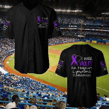 Discover I Wear Violet For Hodgkins Lymphoma Awareness Baseball Jerseys