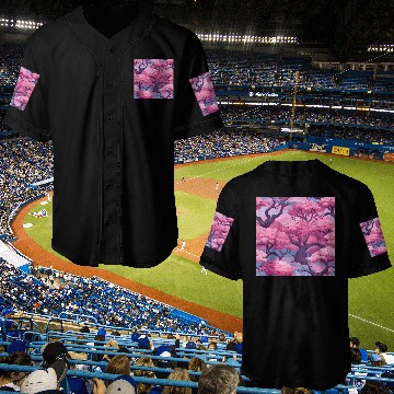 Discover Anime Euphoria: Fantasy Cherry Blossom Dreamscape Baseball Jerseys