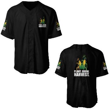 Discover Corn Farmer Plant Grow Harvest Baseball Jerseys