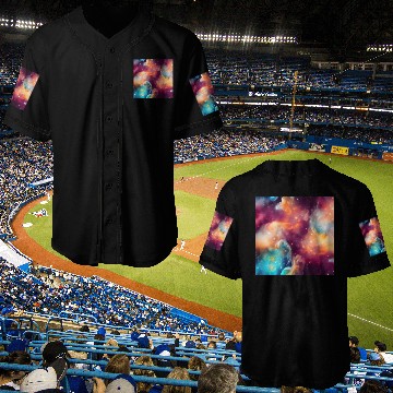 Discover Galaxy nebula abstract design Baseball Jerseys