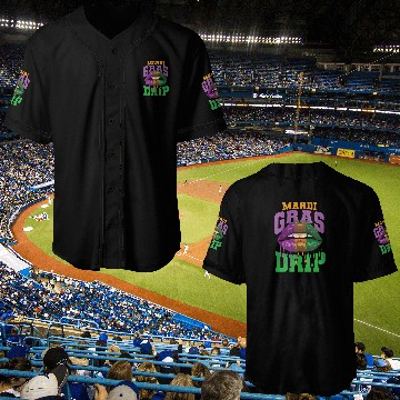 Discover Lips Mardi Gras Drip Baseball Jerseys