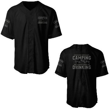 Discover Weekend Forecast Camping Lover Campfire Adventure Baseball Jerseys
