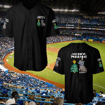 Discover Merry Purrmas - For Christmas Holiday Cat Lovers Baseball Jerseys