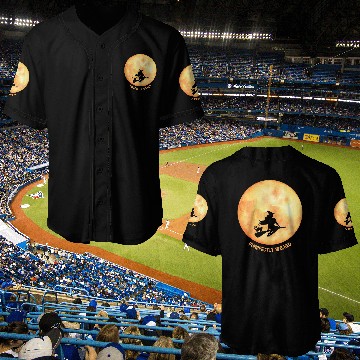 Discover Wicked Cat Witch Funny Halloween Witch Baseball Jerseys